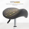 Saddle Stool Pu Leather Adjustable Rolling Salon Chair With Steel Frame For Massage Spa Beauty And Tattoo Grey