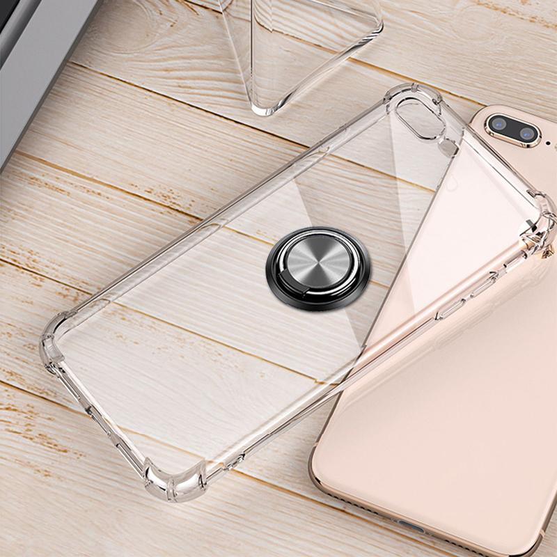 For Xiaomi 15T / 15T Pro case Ring Holder Ultra Thin Transparent Car Navigation Soft Silicone Clear cover For Xiaomi 15T Pro Phone casing