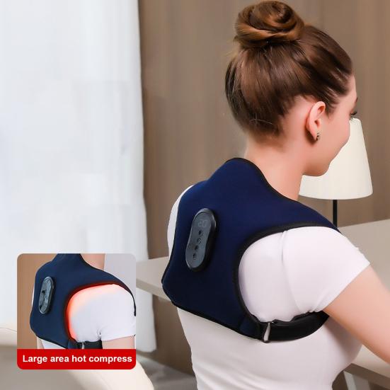 Корректор осанки Электрический горячий компресс вибрационный массажер Регулируемый для мужчин, женщин, подростков, плеч, спины, облегчение боли, коррекция горба