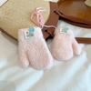 Candy Color Warm Snow Gloves Thick Plush Cold Resistant Gloves Baby Plush Gloves  Baby Boys Girls
