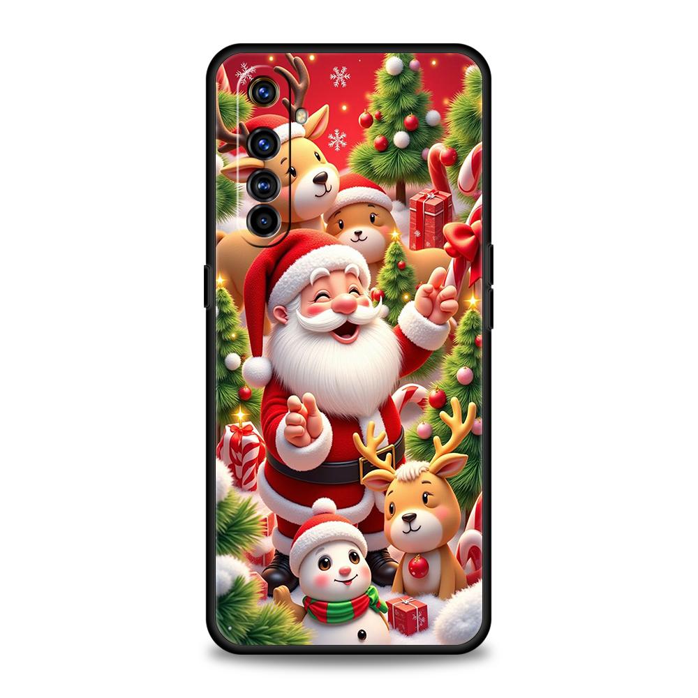 New Year Christmas Soft TPU For Realme 12 11 10 9 Pro Plus GT2 GT3 GT5 7 8 Pro C21 C25 C35 Pro 5G Shockproof Phone Case Fundas