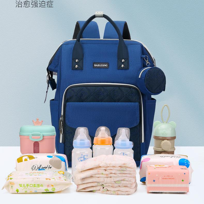 New waterproof mommy bag, large-capacity backpack, lightweight travel backpack, customizable with printing