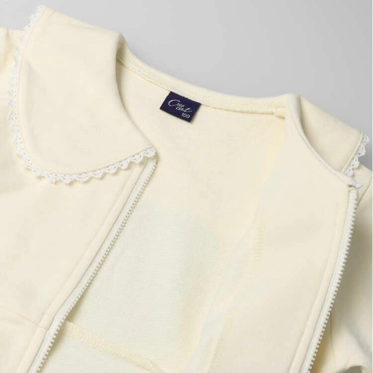 [Детская одежда] полумесяц (полумесяц) Флисовая куртка с цветочным рисунком/однотонный 80см-130см N60100