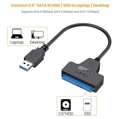 Светодиодный индикатор 2,5-дюймовый USB3.0/2.0 USB-адаптер для жесткого диска SATA Кабель-адаптер для драйвера жесткого диска