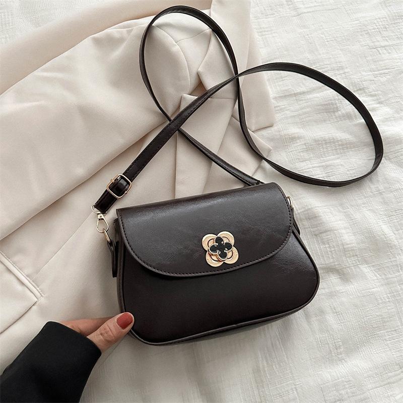 Нишевый дизайн для женщин, мода, однотонный, новый стиль, ретро, модная, повседневная, через плечо, сумка-седло, трендовая