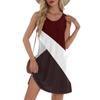 Women's Casual Sundress With Pockets Summer Boho Beach Dress T-Shirts Dress V Neck Loose Tank Dresses