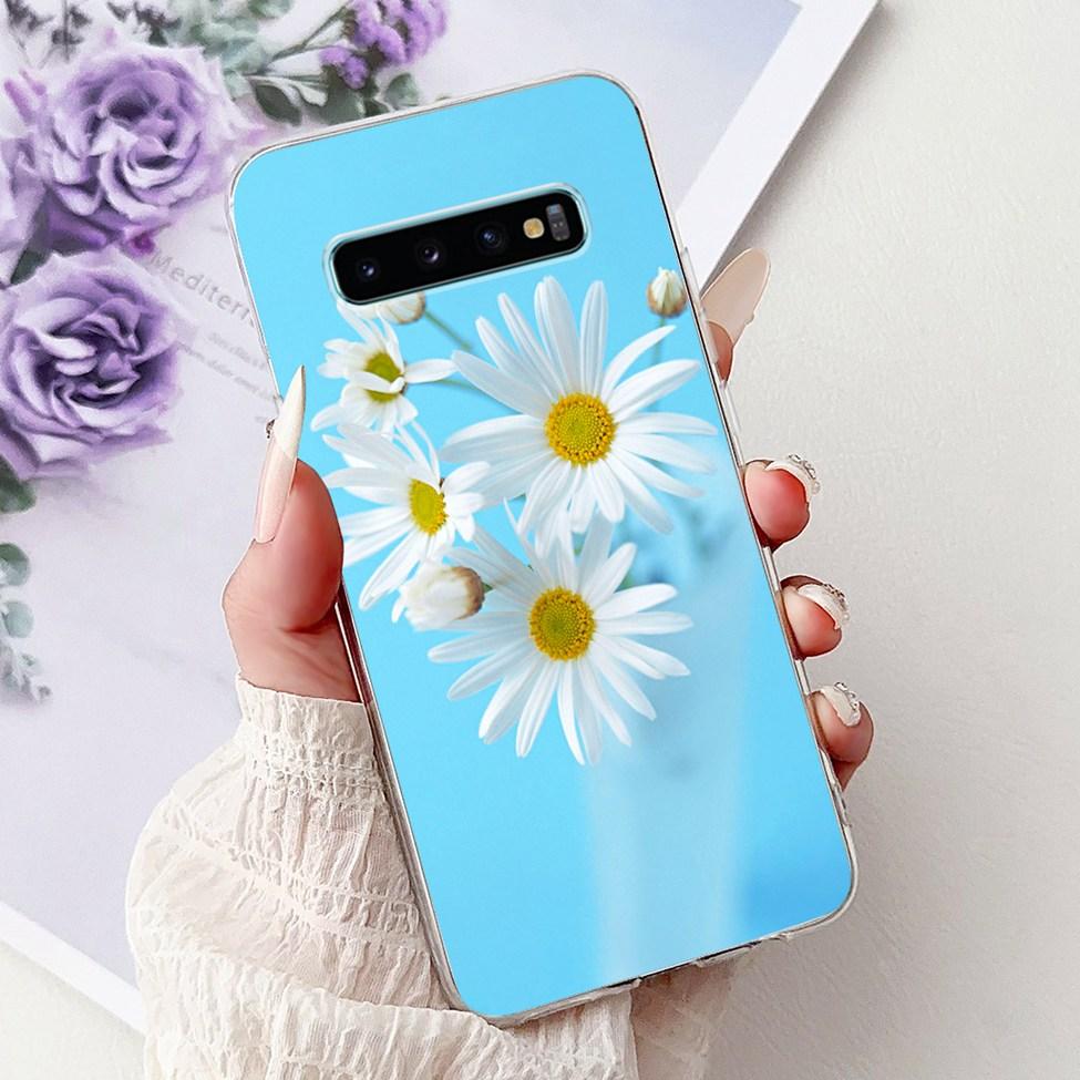 Чехол для Samsung S10 Plus SM-G975F Милый Кавайный Модный Цветочный Роскошный Крутой Расписной Мягкий Чехол для Телефона Samsung Galaxy S10+