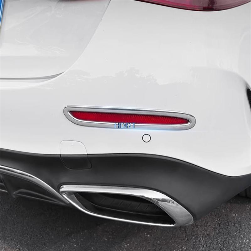 Car Style Rear Fog Light Trim Lamp Cover Protector Decoration Accessories Exterior Sticker For Mercedes-Benz E Class W214 2024 +