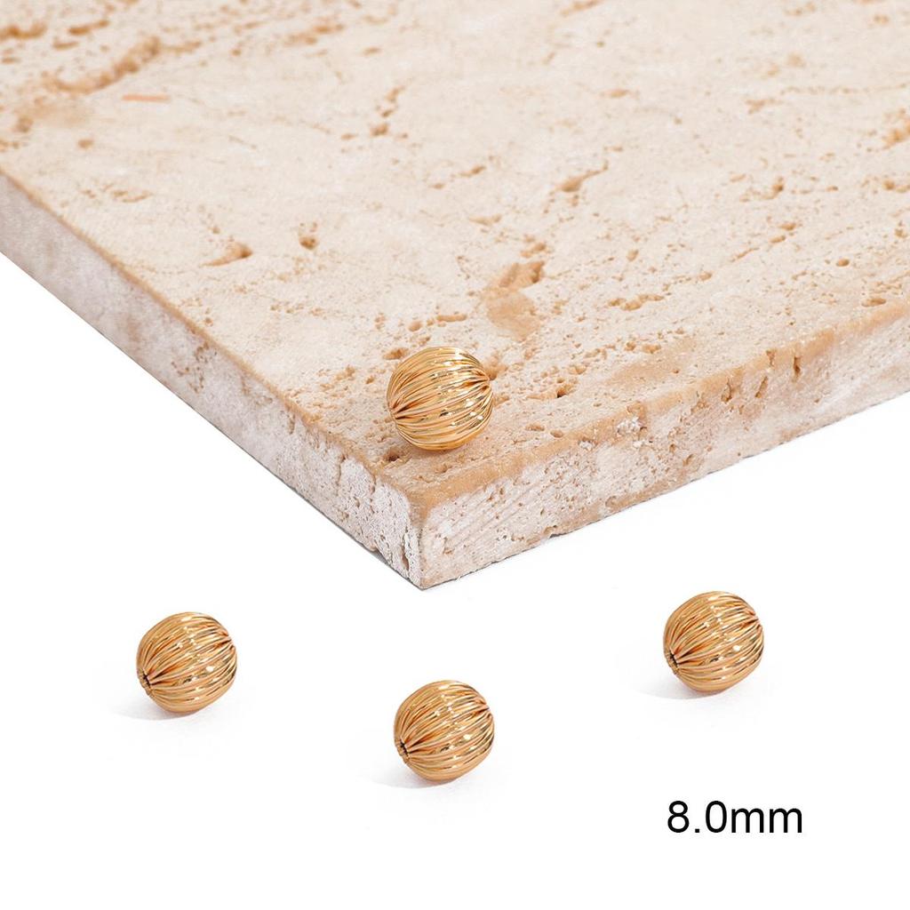 10/50 шт. медные арбузные бусины, круглые распорки для семян, свободные бусины для изготовления ювелирных изделий, браслет, ожерелье «сделай сам»