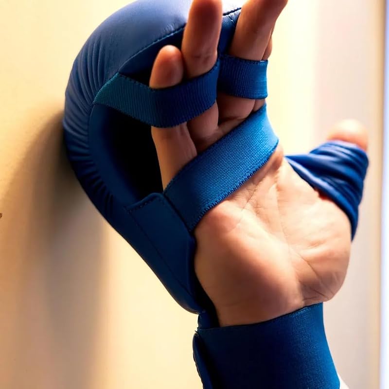 Защита кулака для каратэ adidas с защитой большого пальца, 2.0, одобрено WKF // Защита кулака Adidas, одобрено Всемирной федерацией каратэ (Красный, XS)