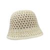 Women Basin Hat Hollow Breathable Sun Protection Fisherman Hat Solid Color Dome Short Brim Anti-UV Bucket Hat