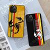 ABARTH Италия Чехол для телефона автомобиля для Iphone 16 15 14 12 11 13 Pro Max Mini X Xr Xs Se 8 Plus Стеклянный Чехол