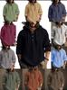 Men's Breathable Cotton Linen Hooded Shirt - Casual Long Sleeve Beach T-Shirt