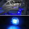 4x Round Marine Boat LED Stern Lights Blue Cabin Deck Courtesy Light Waterproof