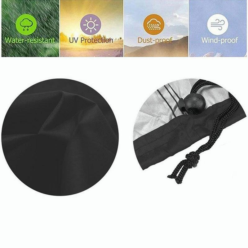 Waterproof Rain Wheelchair Cover for Electric Manual Folding Wheelchairs Black