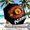 Custom Name Personalized Manchester Football F.C Print Umbrella, Auto Open Close, 8‑Rib Sturdy Frame, Commute Camping Hiking Use, Birthday Gift