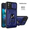 Роскошный противоударный чехол-слайдер для камеры телефона для Motorola Moto G200 G100 5G Edge 20 Pro S30 с держателем для карт, кольцом, бронированной задней крышкой-накладкой