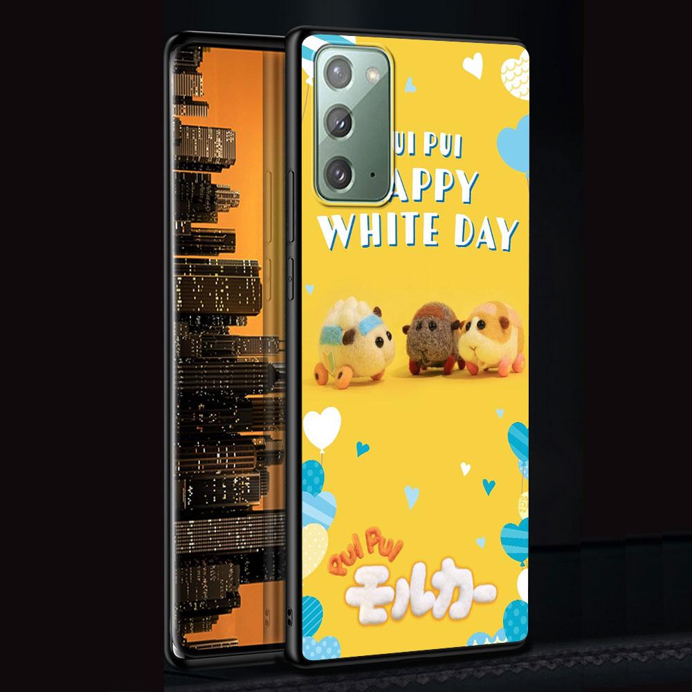 PUI PUI MOLCAR Милый чехол для Samsung Galaxy Note 20 Ultra 8 10 Lite 9 TPU Чехол для телефона Note 10 Plus Черный Мягкий чехол Funda Capa