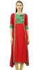 Women's Solid A-Line Rayon Kurti Kurta Asymmetrical Hem Designer Lace