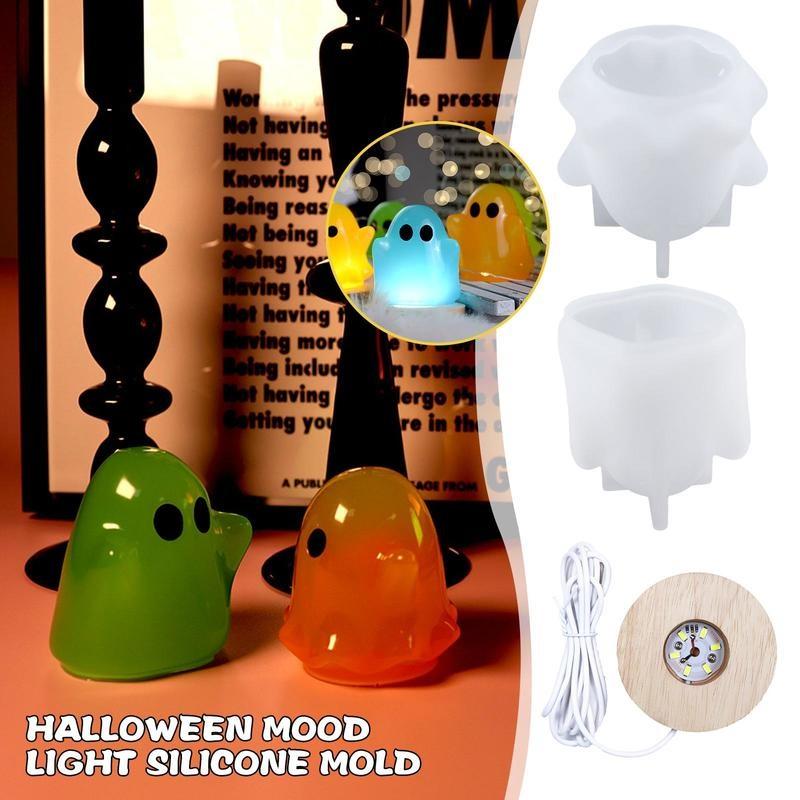 1 шт. DIY кристаллическая форма для эпоксидной смолы, наряд для Хэллоуина, атмосферная лампа, прикроватная милая декоративная силиконовая форма для зеркала HMM