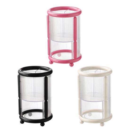 Подставка для кистей для макияжа Настольный органайзер для губной помады и карандашей для бровей 2-ярусный стакан для косметических кистей для организации туалетного столика