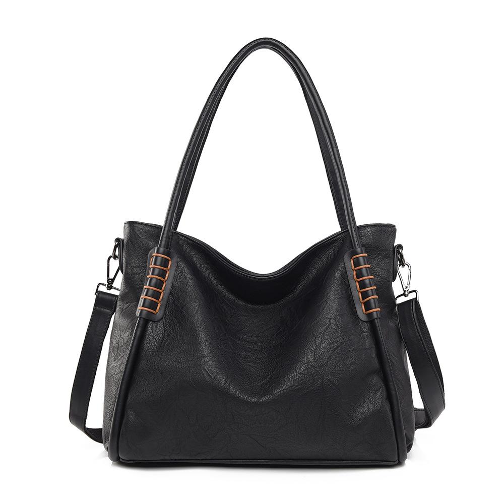 High Texture Soft Leather Tote Bag for Women Vintage Shoulder Bag Stylish Large Capacity Commuter Bag Simple Crossbody Bag