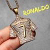 Messi Cristiano Ronaldo Neymar Haaland Football Jersey Man Necklaces Stainless Steel Pendant Chain Jewelry Gift Wholesale