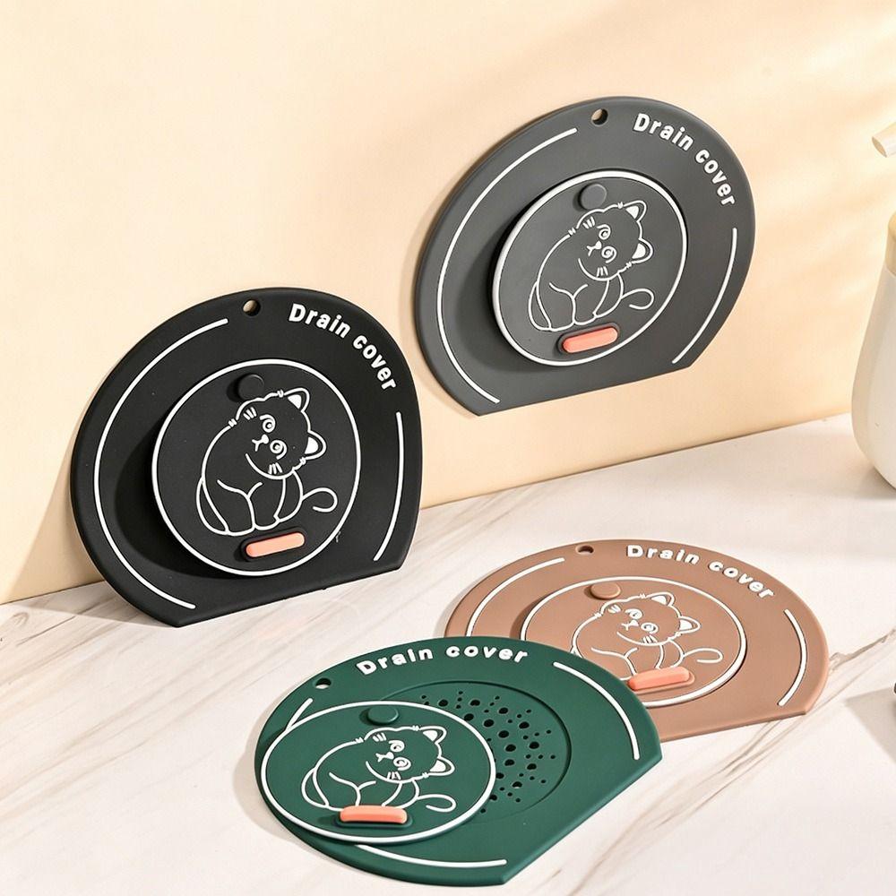 Silicone Floor Drain Mat Anti Odor Kitchen Sink Seal Mat for Bathroom Hair Collection