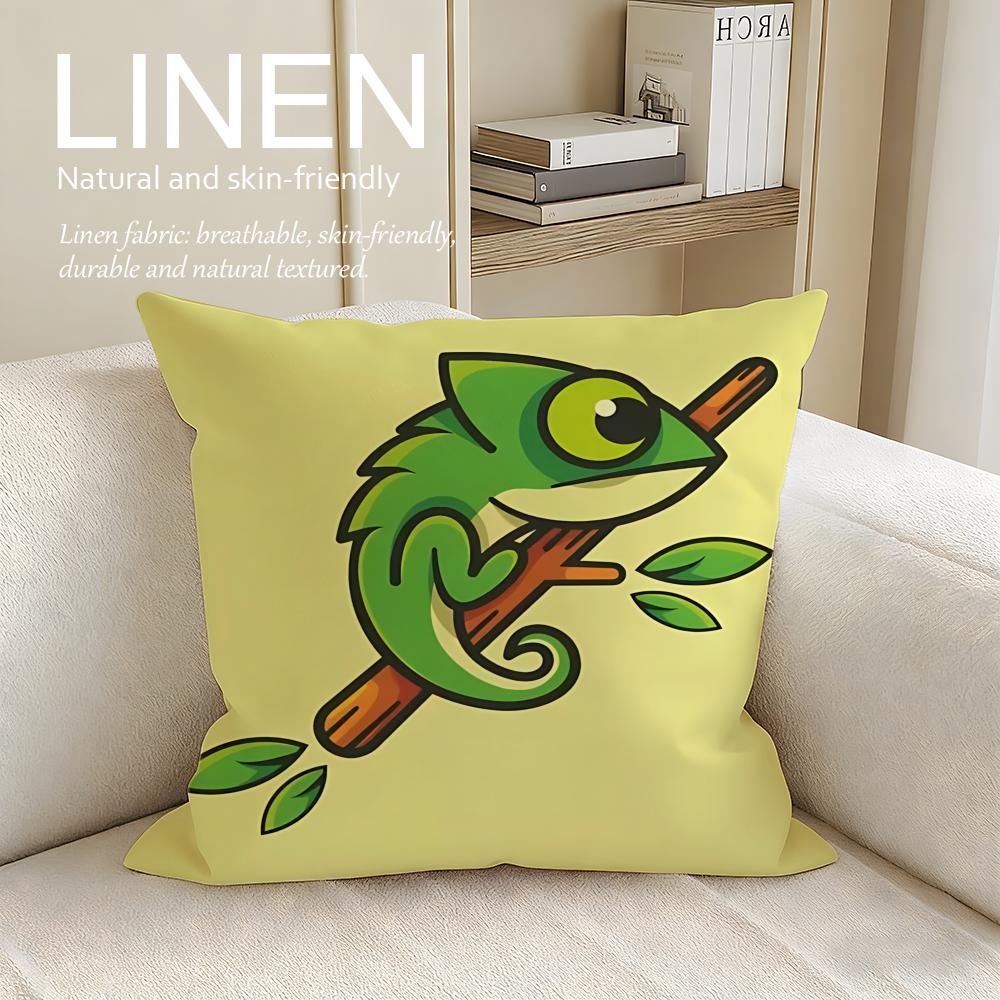 Animal Tree Lizard Cushion Cover Pillowcase Set Pcs x x Breathable Washable Sofa Cushion Cover