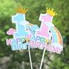 2/5Pcs Lovely Balloon Cake Topper Cute Cupcake Decor New Baking Cake flags tag