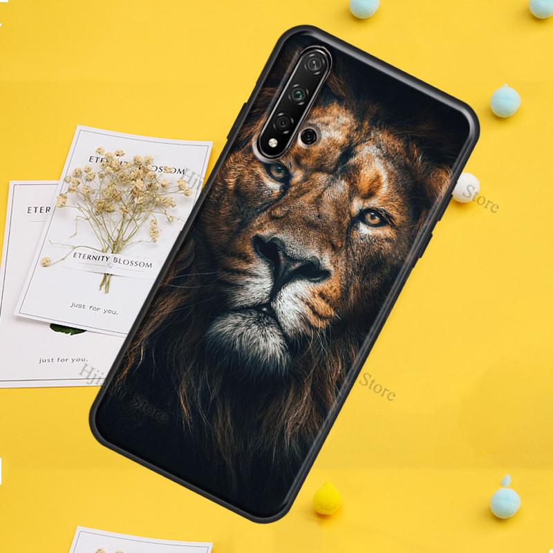 Чехол с головой льва для Huawei P30 P20 P40 P60 Pro P Smart Nova 9 5T Honor Magic 5 Lite X8 X9a 50 70