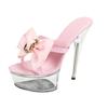 Женские туфли-стилеты Модель автомобиля Ночной клуб Высокие каблуки Высокая обувь Подиум Pole Dance Бант Кристальные сандалии LFD-190-Q5