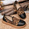 Fashion Leather Shoes For Women Flats Leopard Print Loafers With Heels Shoes Casual Women's Moccasins Slip On Flat Shoes Summer Footwear