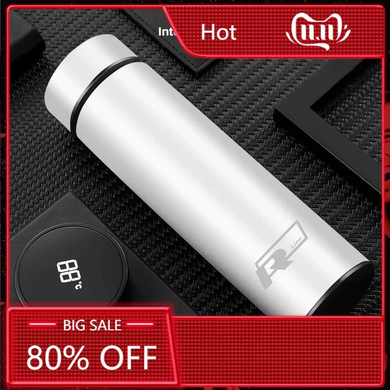 2025 Hot Stainless Thermos Bottle LED Intelligent Temperature Measurement For Volkswagen Rline T-Cross Arteon Jetta Caddy Sciroc