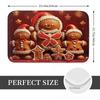 Christmas Gingerbread Anti-slip Doormat Floor Mat Absorbent Mat Carpet Rug for Kitchen Entrance Home Bedroom Footpad Mats