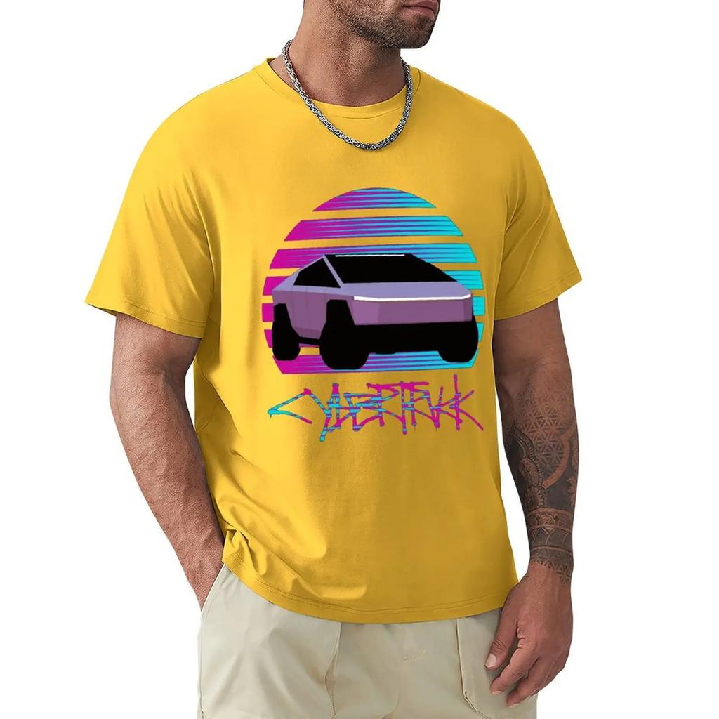 Футболка Cybertruck Cyber Truck Graffiti Future Aesthetic Футболка Harajuku с коротким рукавом Футболка с графикой из 100% хлопка