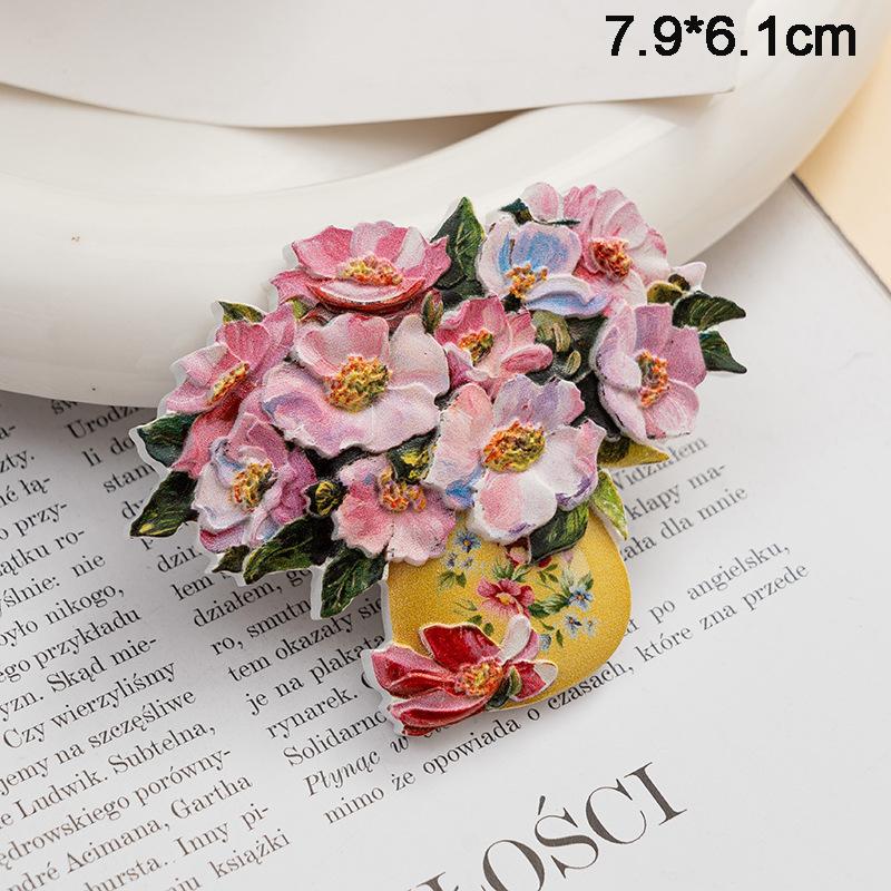 Творческие цветочные магниты на холодильник Картина маслом из смолы Цветы Магниты для декора холодильника Подсолнух Роза Магнитные наклейки