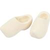 Wooden Clogs - Decorative Miniature - 70 Mm - White - For Christmas Elves and Dolls