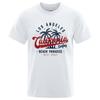 Los Angeles California Beach Paradise Men Tops Fashion Crewneck T Shirt Cotton Summer T-Shirt Breathable Oversize Clothes