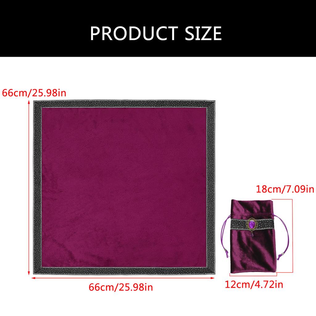 Velvet Tarots Tablecloth Divinations Cards Table Cloth Tapestry Astrologys Witchcrafts Deck Cloth with Drawstring Bag