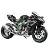 1/9 Kawasaki H2R Alloy Model Ignite Motorcycle with Spray Model Ignite Start Alloy Simulation Children Motorcycle Toy Gift