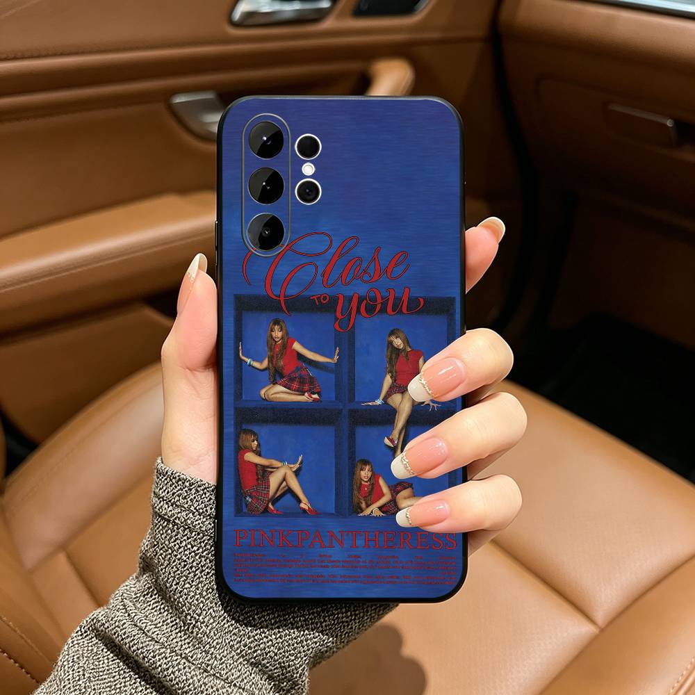 Уличный Чехол PinkPantheress для Samsung S25, S24, S21, S22, Plus S23, S30, Ultra, S20, Fe, Lite, Черный Мягкий Силикон