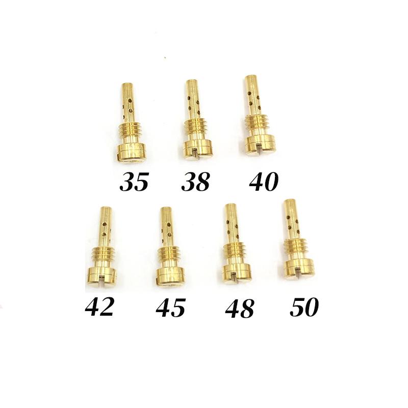 7pcs Carburetor Slow Pilot Jet Size 35-50 for Keihin CV CVK FCE CARB N424-25 Injector Nozzle