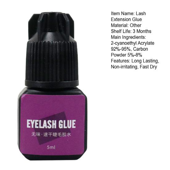 Yousheng 5ML Eyelash Extension Glue Waterproof Long-Lasting Quick-Drying Adhesive False Lashes Glue Grafting Lashes No Irritant Makeup