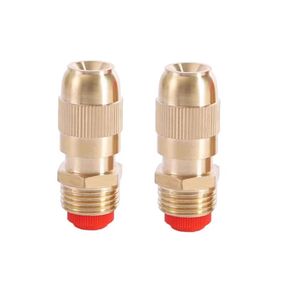 2PCS Brass Misting Nozzle Adjustable Irrigation Nozzle Durable Garden Sprinkler Nozzle Roof Cooling