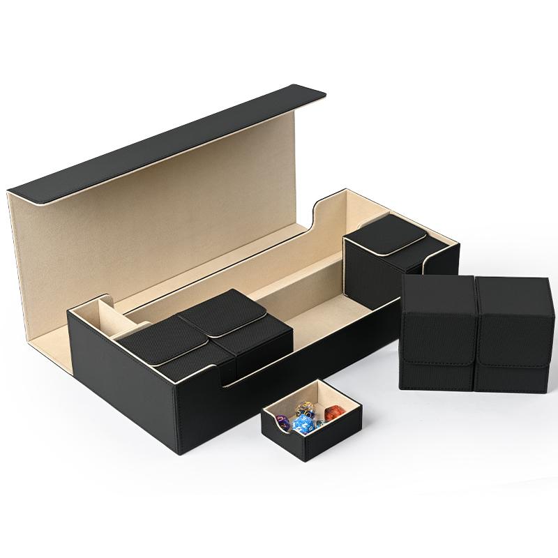 Коробка для хранения карт, кейс для колод TCG с 5 колодами, вмещает до 1200+ карт в одинарных протекторах для TCG и коллекционных карточных игр