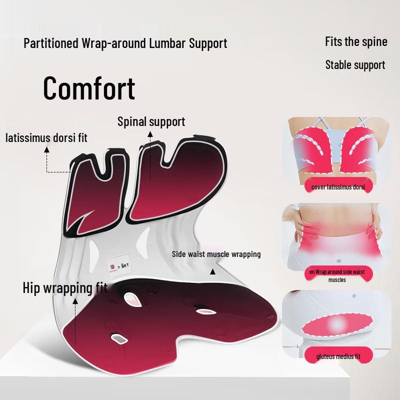 BKT Ergonomic Lumbar Support Memory Foam Seat Cushion