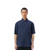 Uniqlo SS24 Серия U Клетчатая Свободная Рубашка на Пуговицах с Коротким Рукавом Мужские Рубашки Темно-синий 467845-69
