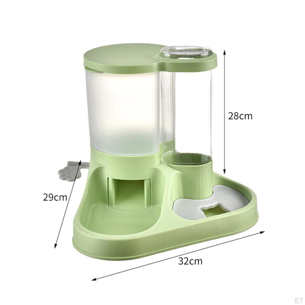 Набор дозаторов корма и воды для домашних животных, встроенная удобная поилка для домашних животных с широкой горловиной, большая