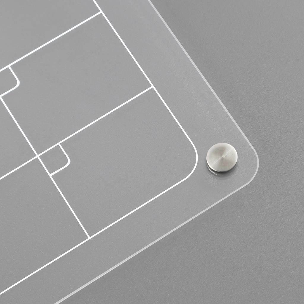 Прозрачный магнитный календарь для холодильника, набор 6 цветных маркеров и контейнер для ручек, еженедельное/пустое планирование